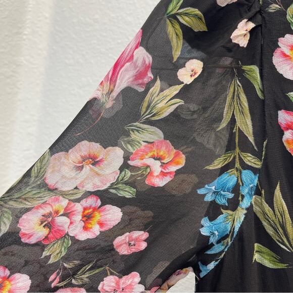 Maeve Puff-Sleeve Midi Dress Floral - Picture 3 of 12